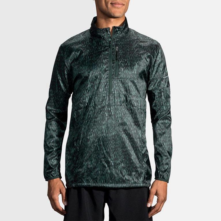 Brooks Lsd Pullover Australia - Men's Running Jackets - Green (673298-EAN)